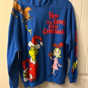 Dr. Seuss Blue Grinch Christmas Sweatshirt